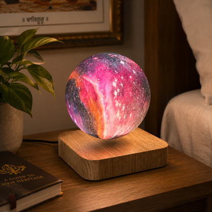 Floating Moon Lamp — Magnetic Levitation, 3D Printed, LED