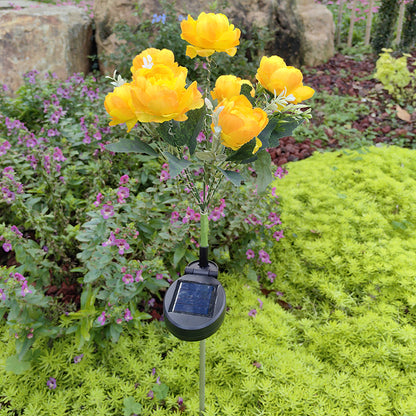 Solar Peony Garden Light — LED, Colour Changing, Waterproof