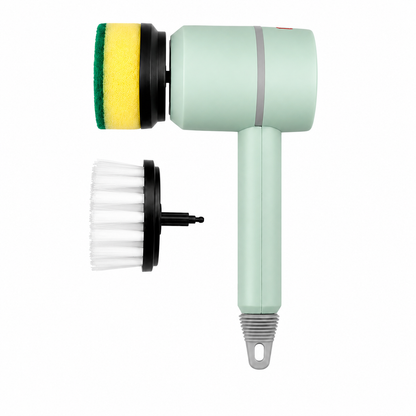 Electric Scrubber Brush — 3 Heads, Cordless, USB Rechargeable