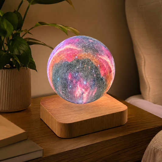 Floating Moon Lamp — Magnetic Levitation, 3D Printed, LED