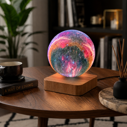 Floating Moon Lamp — Magnetic Levitation, 3D Printed, LED