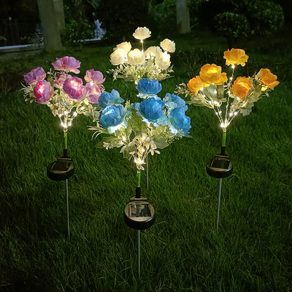 Solar Peony Garden Light — LED, Colour Changing, Waterproof