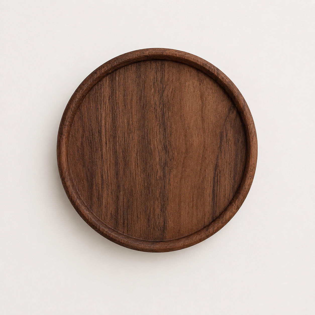 Japanese Walnut Wood Coaster — Natural Grain