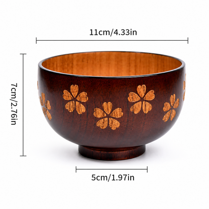 Handmade Wooden Bowl — Sour Date Wood, Natural Grain