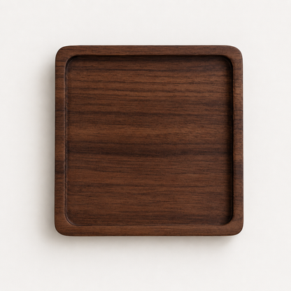 Japanese Walnut Wood Coaster — Natural Grain