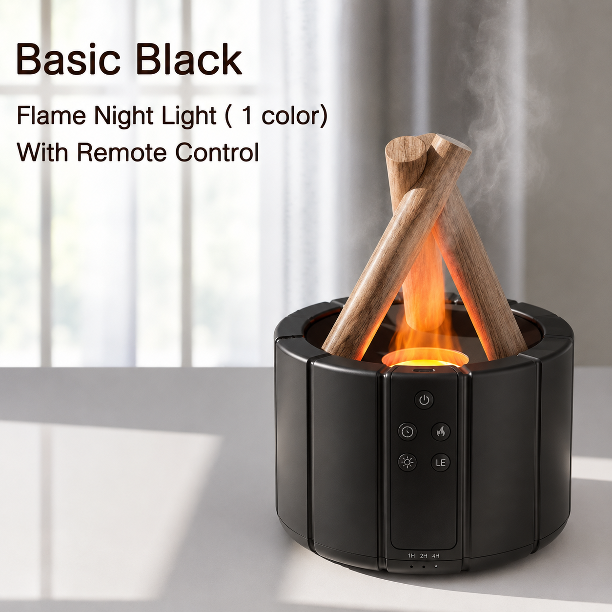 Flame Aroma Diffuser — Ultrasonic, LED, Cool Mist