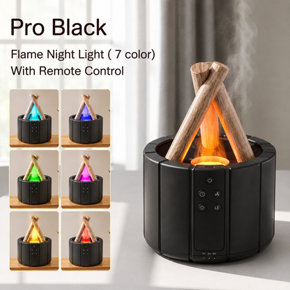 Flame Aroma Diffuser — Ultrasonic, LED, Cool Mist