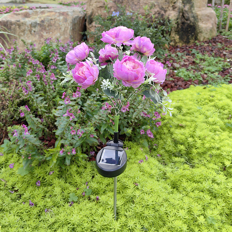 Solar Peony Garden Light — LED, Colour Changing, Waterproof