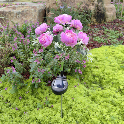 Solar Peony Garden Light — LED, Colour Changing, Waterproof