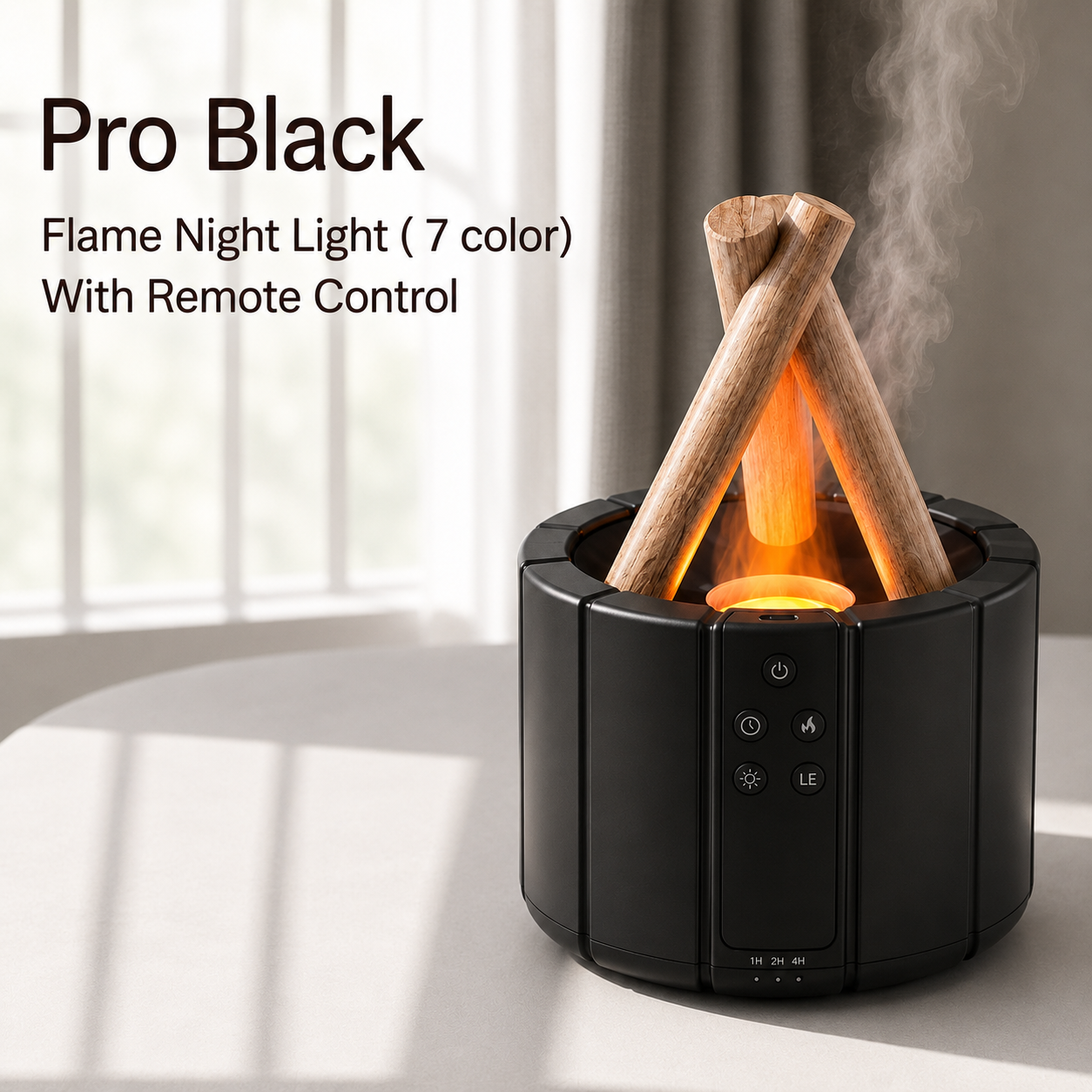 Flame Aroma Diffuser — Ultrasonic, LED, Cool Mist