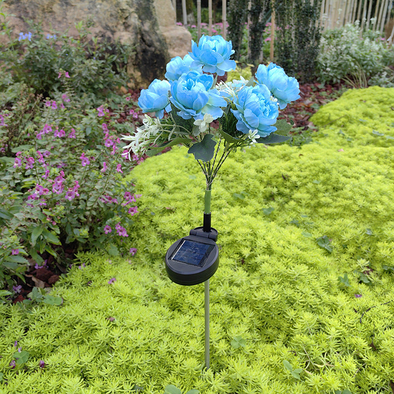 Solar Peony Garden Light — LED, Colour Changing, Waterproof